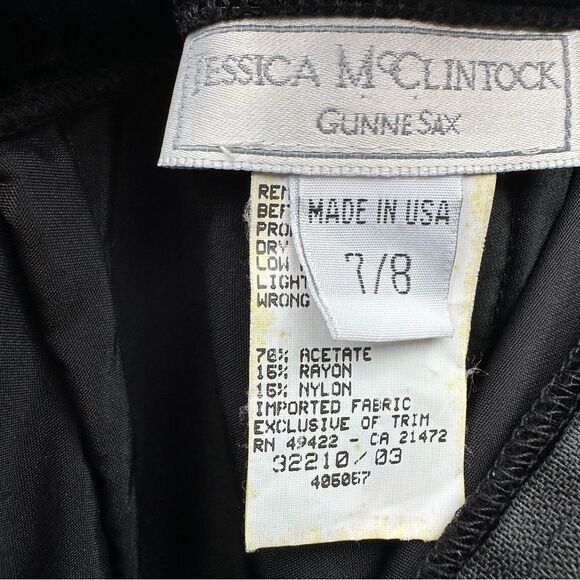 JESSICA MCLINTOCK GUNNE SAX Skirt Size 7/8 Vintage Long Maxi Velvet Bow - Picture 12 of 16